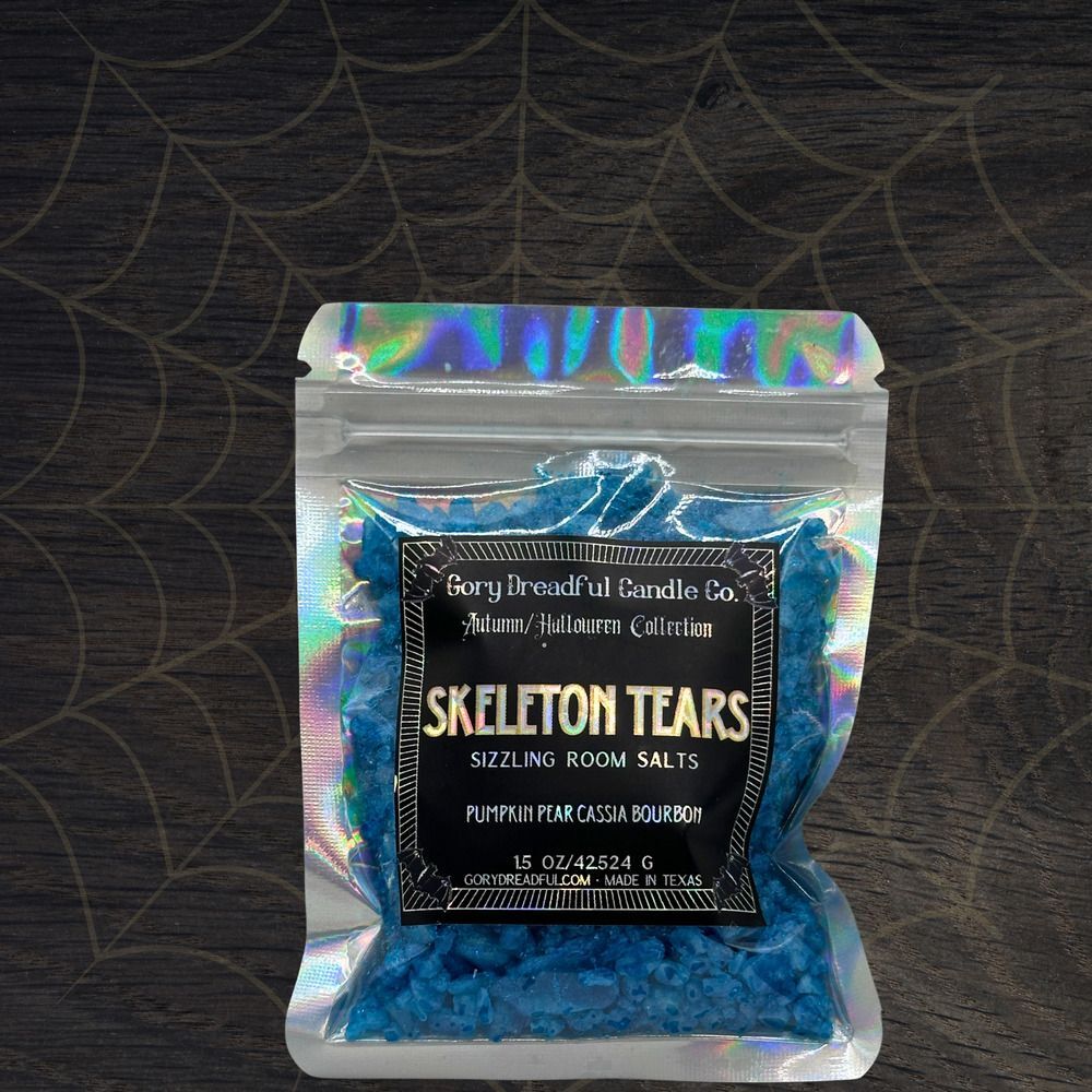 Skeleton Tears Sizzling Room Salt Crystal Potpourri: Pumpkin Pear Bourbon - Mini
